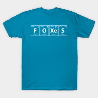 Foxes (F-O-Xe-S) Periodic Elements Spelling T-Shirt